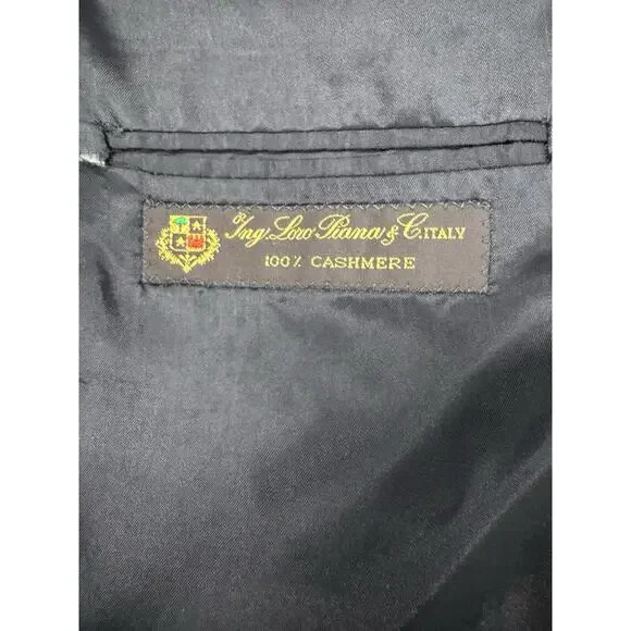 Jack Victor Prossimo 42L Men's Black Loro Piana Cashmere Blazer Classic Preppy